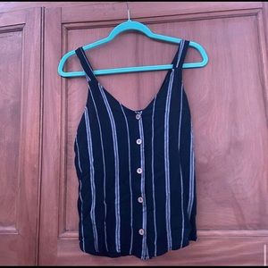 navy and white tank top